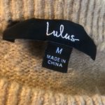 Lulus Falling for Fall Beige and Black Color Block Sweater Dress M Cable Knit Photo 7
