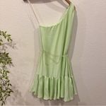BCBGeneration  Melon Green One Shoulder Mini Dress Size 2 NWT Photo 4