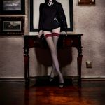 1 Pair Thin Light Two Tone Thigh Control Top Sheer‎ Over The Knee Socks One Size Photo 5