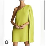 Reiss  Green Samantha One Shoulder Cape Mini Cocktail Dress Size 10 Photo 2