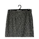 Nanette Lepore Skirt Women 12 Brown Black Tweed Velvet Trim Pencil Straight Photo 3