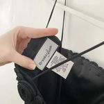 Breakin Loose Vintage Y2K Rosette Appliqué Midi Dress Black Size 3/4 Photo 9