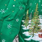 Vintage 90s Nutcracker Santa Scene Green Ugly Christmas Sweatshirt Size M Photo 1