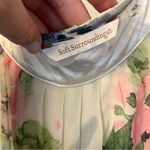 Soft Surroundings  M Pastel Watercolor Floral Print Lined Teired Maxi Dress Photo 7