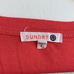 Sundry Long Sleeve Ruffle Tee (Sz 2 Med) Cherry Photo 3