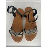 None Alexis Bendel Black Strap Silver Braid Sandals Photo 3