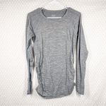 Athleta ‎ Heather Grey Speedlight Seamless Long Sleeve Top Photo 1