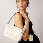 STAUD Tommy Beaded Bag, Garden Party white floral embroidered shoulder bag purse Photo 2