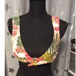 Kona Sol  Small Tropical Bikini Top Tie Front Pink Womens Photo 0