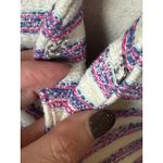 Talbots  Blazer Women 10 Ivory Pink Stripe Tweed Coat Career Preppy Retro Outdoor Photo 7