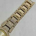 Ny & co women gold tone watch iced dial rhinestones 36mm up to 7.5” running Photo 3