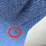 Lane Bryant Criss Cross Neck Blue Ribbed Knit Pullover Sweater Photo 6