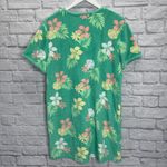 Coral Bay Leisure Swim Cover Up Robe Size XL Green Floral Terry Short Sleeve Zip Photo 5
