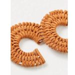 Free People  See If I Care Suede Hoops in Tan Brown Earrings Bohemian Western NWT Photo 7