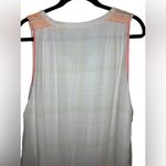 Free People Ivory Run With Me Plaid Mini Dress Size M Neon Orange Embroidery Photo 5