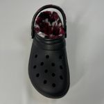 Crocs Classic Lined Camo Clog M7 W9 Black Red Fuzzy Warm Slip On Comfort Shoes Photo 3