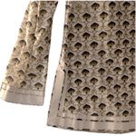 Tory Burch Long Sleeve Printed Tunic Beige/Tan, Blue & Gold Floral Design Size 2 Photo 4