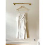 Tadashi Shoji Parmer White Bow Midi Length Crepe Wedding Dress Size Small Photo 2