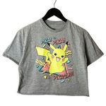 Pokémon Pokemon Pikachu T Shirt Cartoon Character Raw Hem Graphic Tee Womens Top Medium Photo 0