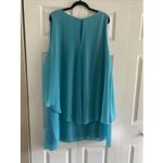 Soft Surroundings  Womens Plus 2x Blue Layered Chiffon Wedding Guest Tiered Photo 5