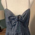 Madewell  Chambray Tie Front Cut Out Cami Dress Size 8 Photo 1