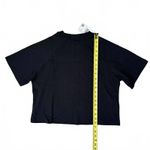 Mango  Cotton T-Shirt with Seams Nevada Black NWT Large Photo 2