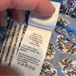 J.Crew  Artist Top Womens size XXS 2XS Blue Floral Notch Ruffle V-Neck Shirt Photo 8