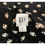 Gap  Skirt Womens 8 Black Pink Floral Flower True Wrap Skirt Bohemian Cottagecore Photo 5