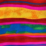 Vintage 90s Silk Skirt Colorful Rainbow Abstract Art Sunset Stripes Knee Length Red Size XS Photo 7