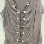 Pilcro  Women's Light Purple Button Scrunch Shirt Tank Top Sz Small Photo 2