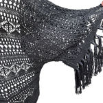 Lauren Ralph Lauren Black Crochet Poncho Shrug XL NWT Photo 3