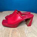 Jeffrey Campbell Jeffery Campbell Caviar Cherry Red Mules Chunky Square Toe Heels Womens Size 8.5 Photo 3