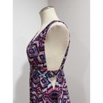 Forever 21  Womens Multicolor Printed Sleeveless V-Neck Cut-out Maxi Dress Size L Photo 6