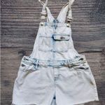 Mossimo Denim White Wash Women's S Overall Jean Shorts Distressed Hem w/Pockets Photo 4