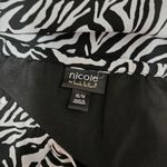 Nicole Miller Black & White Zebra Print Ruffle Medium Tank Top Y2K Whimsigoth Photo 5