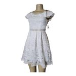 Francescas Womens Size Small White Lace Mini Dress Fit Flare Off Should…​ Photo 6