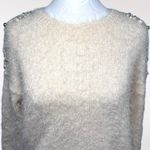 Mizumi Pearl Beaded Knit Sweater Ivory Y2K Small White Photo 1