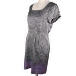 The Limited   Dress Black Purple 8 Cap Sleeves Square Neck New Photo 2