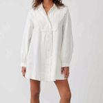 Free Press Free People Lilac Puff Sleeve Tie Front Midi Dress smocking Cottagecore boho Photo 4