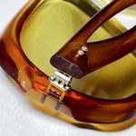 Iconic Vintage 70s Ted Lapidus France Brown & Gold Oversized Women's Sunglasses Photo 7