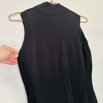 NICHOLAS Women's Compact Column Black Mock Neck Side Slit Midi Dress Size Large Photo 11