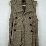 Style & Co . Womens Tan Brown Collared Sleeveless Vest Sweater Size Large Photo 1