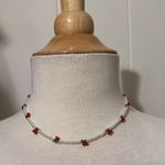 ZARA Cherry Bead Necklace Choker Dainty Delicate Fairy Coquette Photo 2