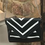 Cato Chic Black and White Chevron Crossbody Bag perfect condition- Photo 0