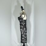 Iris  • Black Silky Floral Bodycon Size Med. Y2K 90s Slip Dress Grunge Glam Punk Photo 1