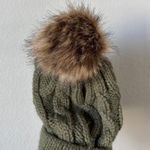 LA Hearts Green Cable Knit Beanie Photo 2