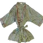 Animal Leopard Print Bath Robe Pink Trim size XL Black Photo 0