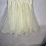 Windsor  Cream Lace Tulle Dress, Sleeveless Fit & Flare Formal Party L Photo 8