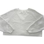 Hollister Cardigan Sweater Womens Large White Soft Ribbed Button Cropped V Neck Photo 1