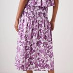Rails  Purple and White Selena Smocked A-Line Midi Skirt Photo 4